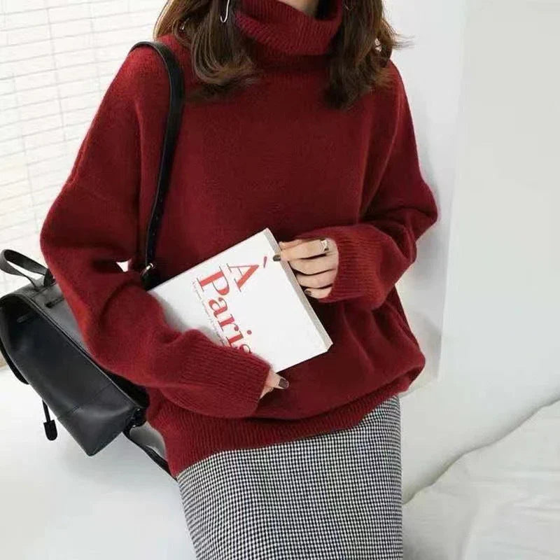 Flaregrid™ | Red Turtleneck Jumper