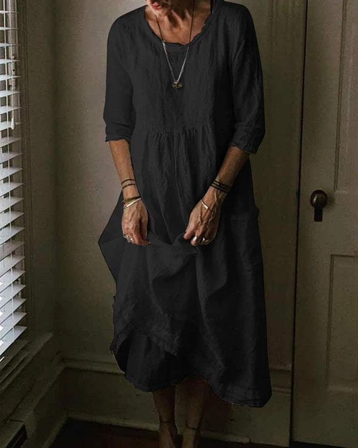 CIRELLE- LOOSE FITTING MAXI DRESS