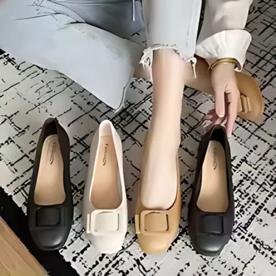 CELINE | Women's Square Toe Leather Flats