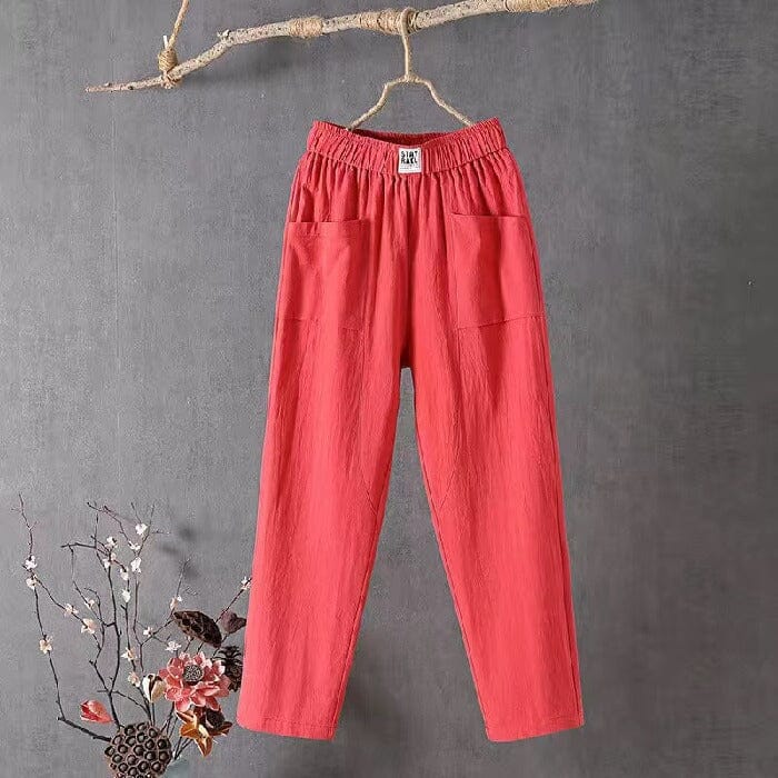 Olivia - Linen Blend Trousers