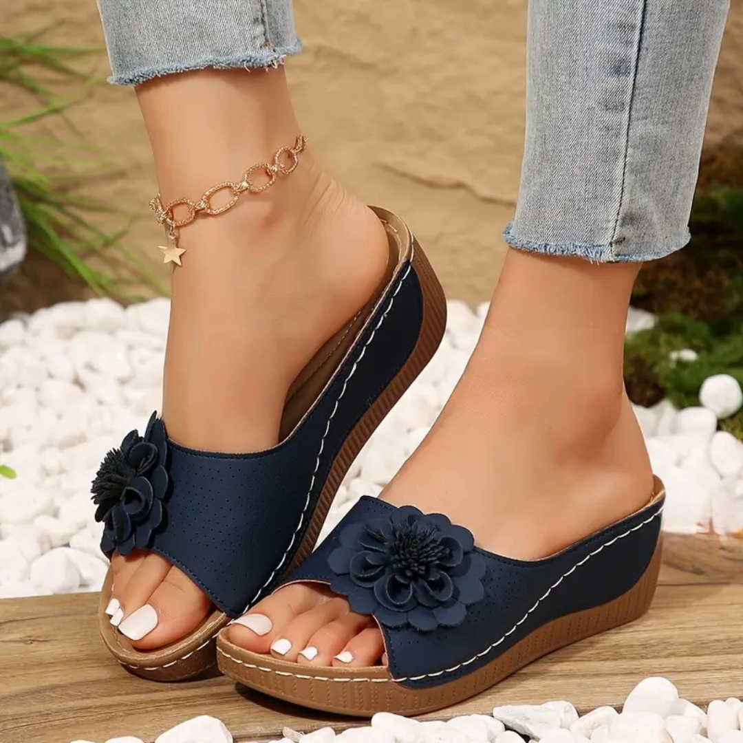 ISLA | Women's Floral Wedge Sandals