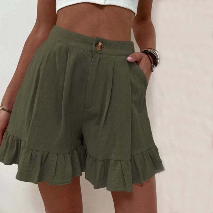 Kissha - Ruffled Hem Flow Shorts