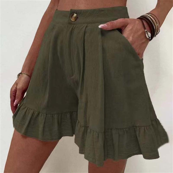 Kissha - Ruffled Hem Flow Shorts