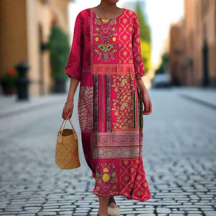 Adeline™ - Flowy Ethnic Dress