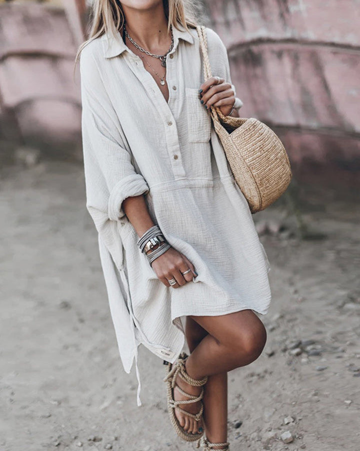 Dalia | Chic shirt dress in cotton blend