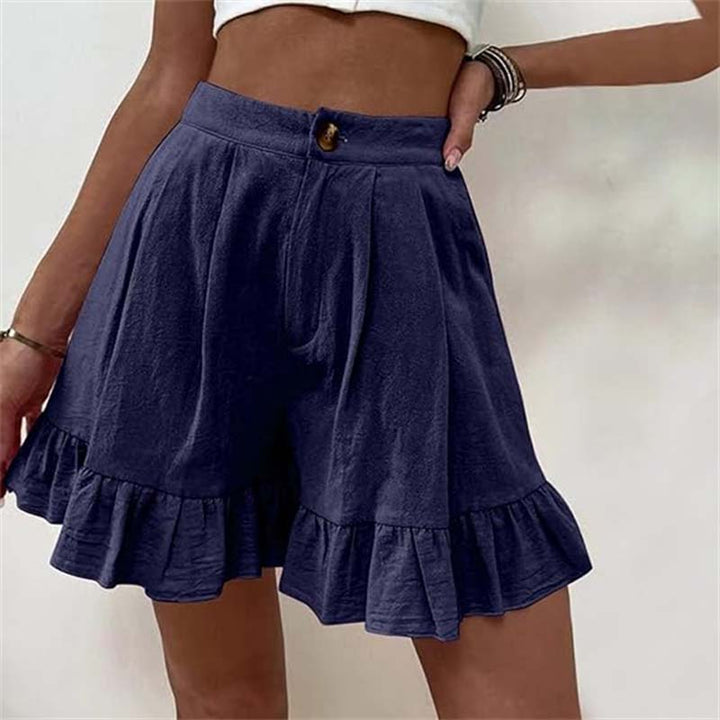 Kissha - Ruffled Hem Flow Shorts