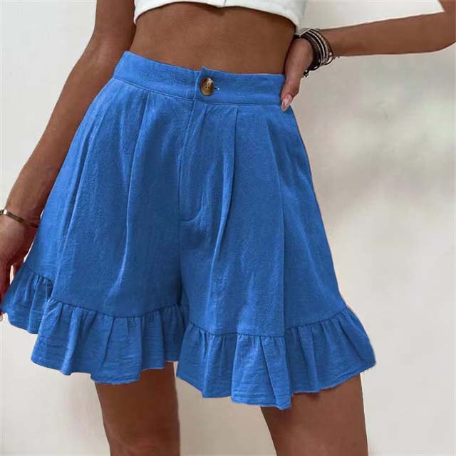 Kissha - Ruffled Hem Flow Shorts