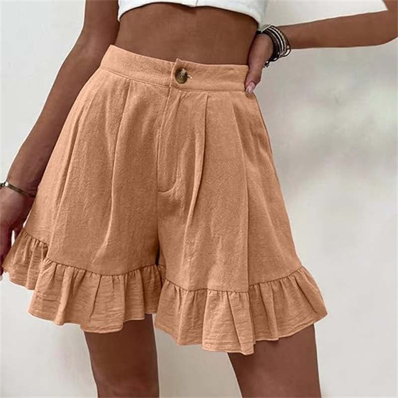 Kissha - Ruffled Hem Flow Shorts