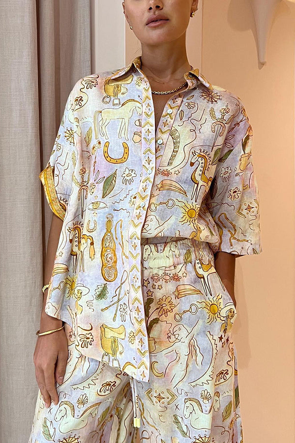 Faye™ - Sunshine Mythology Button-Down Blouse