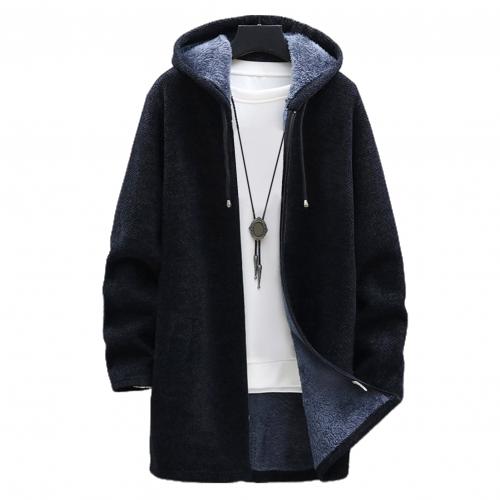 Aesthe | Long Sleeve Plush Zip Up Hoodie