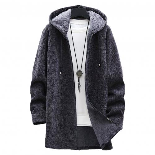 Aesthe | Long Sleeve Plush Zip Up Hoodie