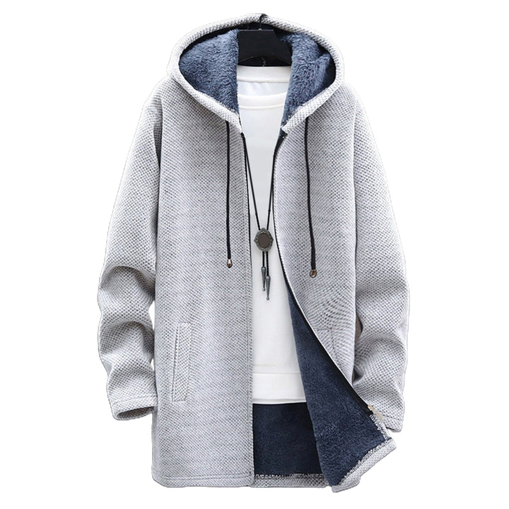Aesthe | Long Sleeve Plush Zip Up Hoodie