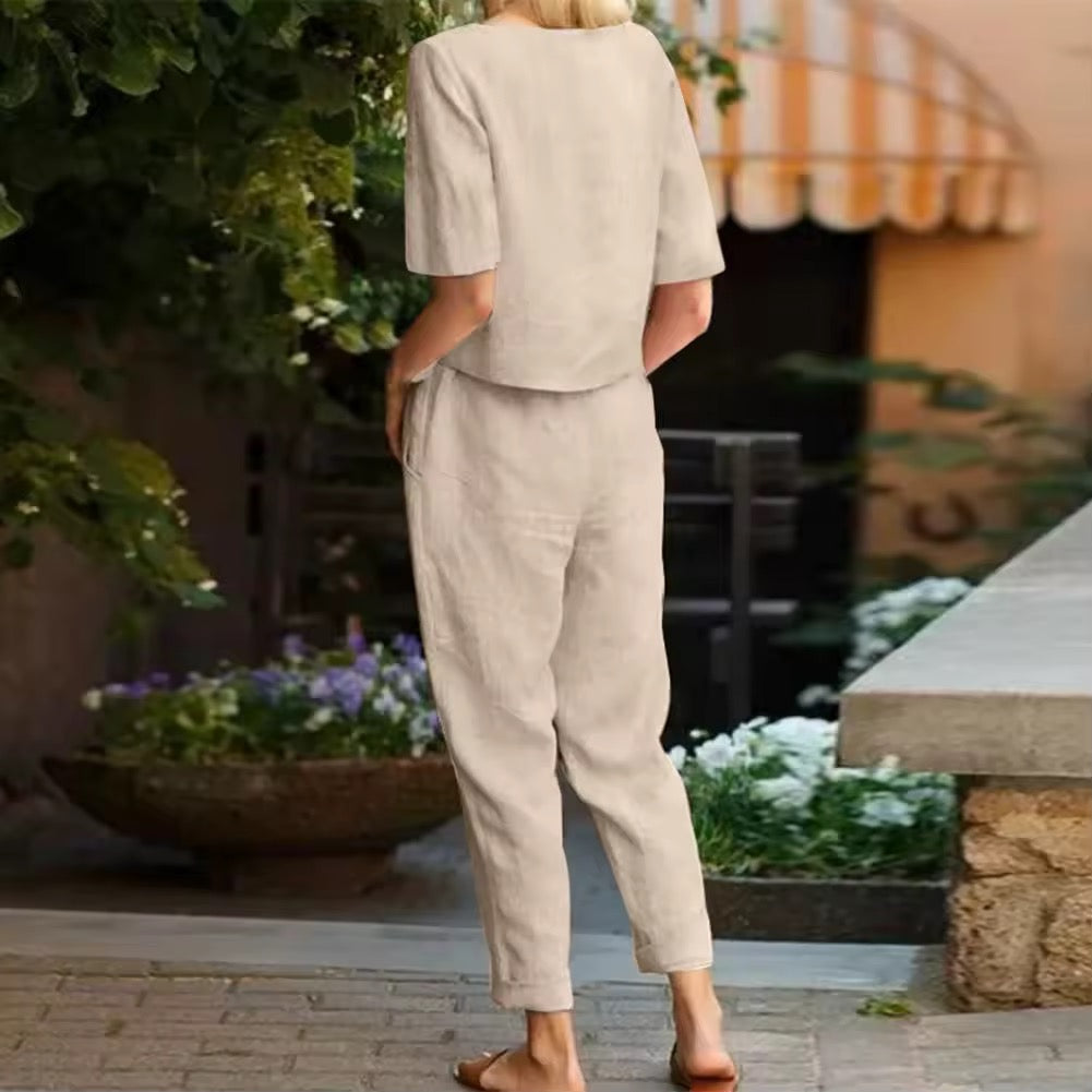 Eleanor - Linen Two-Piece Set