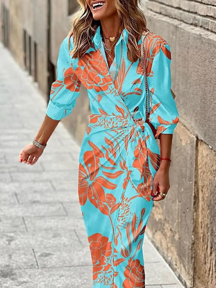 VIVIAN | Vibrant Wrap Dress for Effortless Elegance