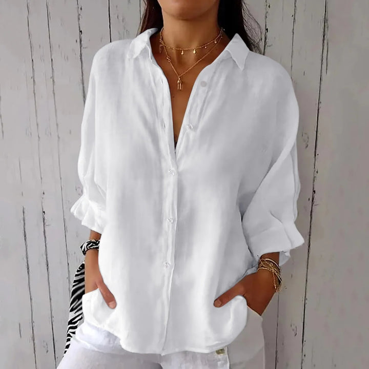 Kirra - Cotton & Linen Tie-Back Shirt