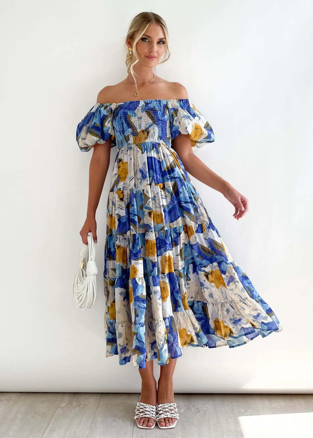 Marguerite | Floral Dress with Tummy Coverage