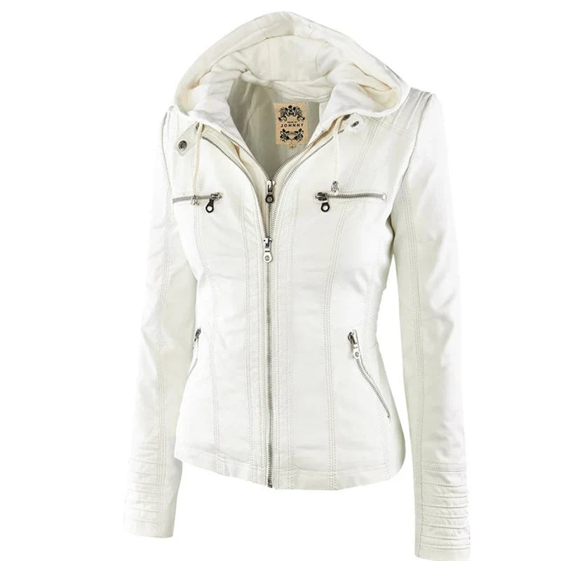 Jade | Waterproof faux leather jacket