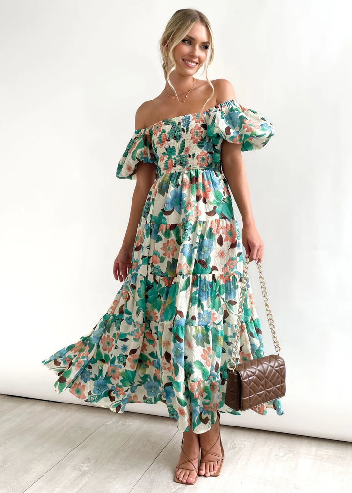 Marguerite | Floral Dress with Tummy Coverage