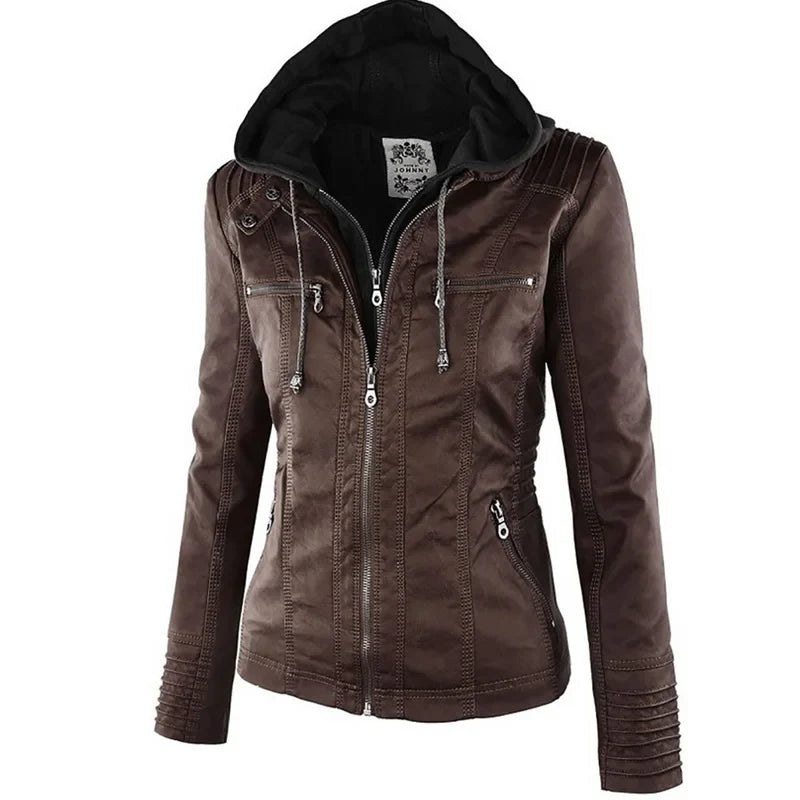 Jade | Waterproof faux leather jacket
