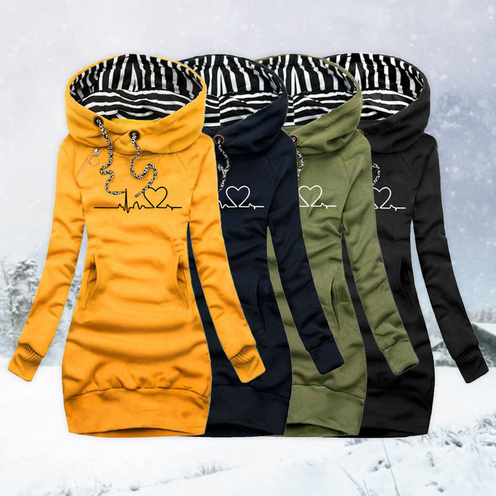 Cristina | Dress-Sweater with Heartbeat Print