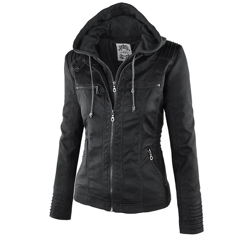 Jade | Waterproof faux leather jacket