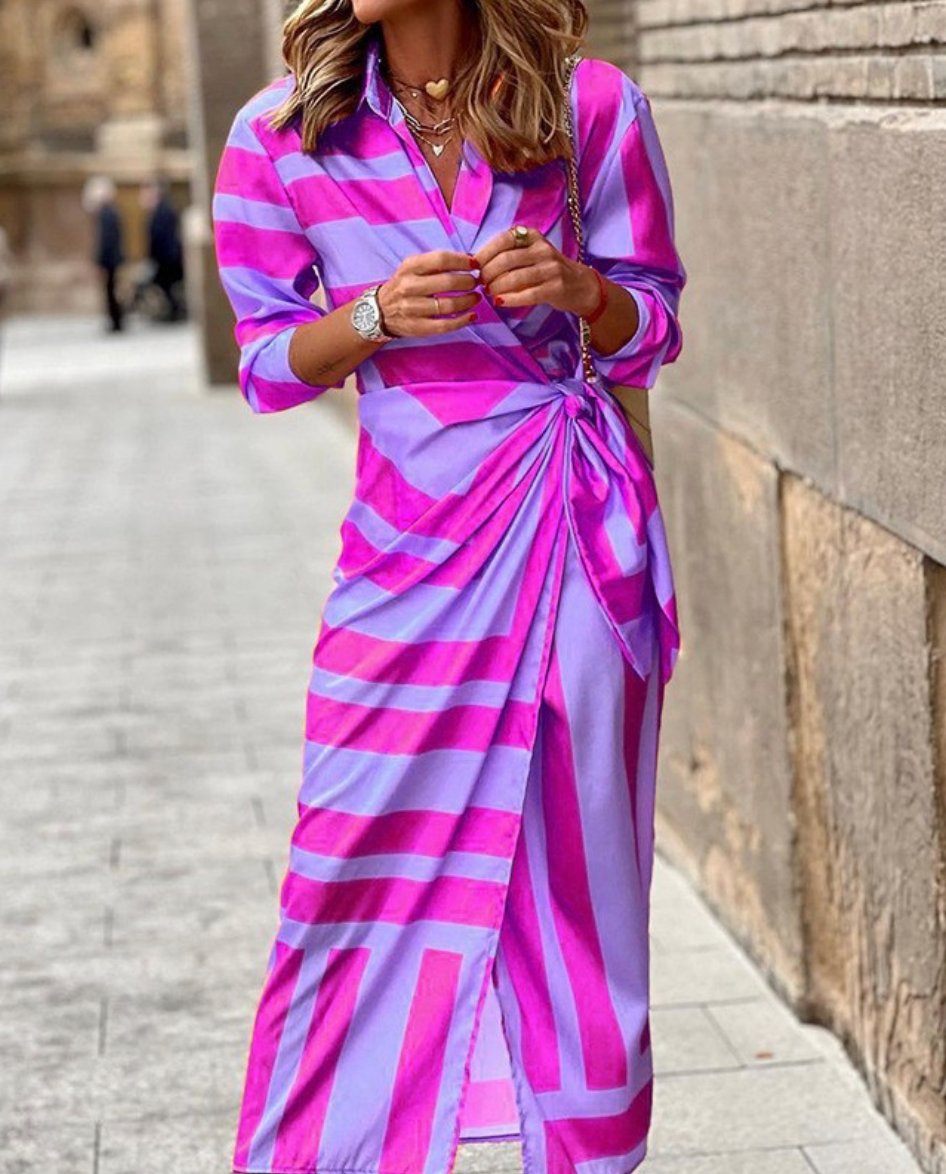 VIVIAN | Vibrant Wrap Dress for Effortless Elegance