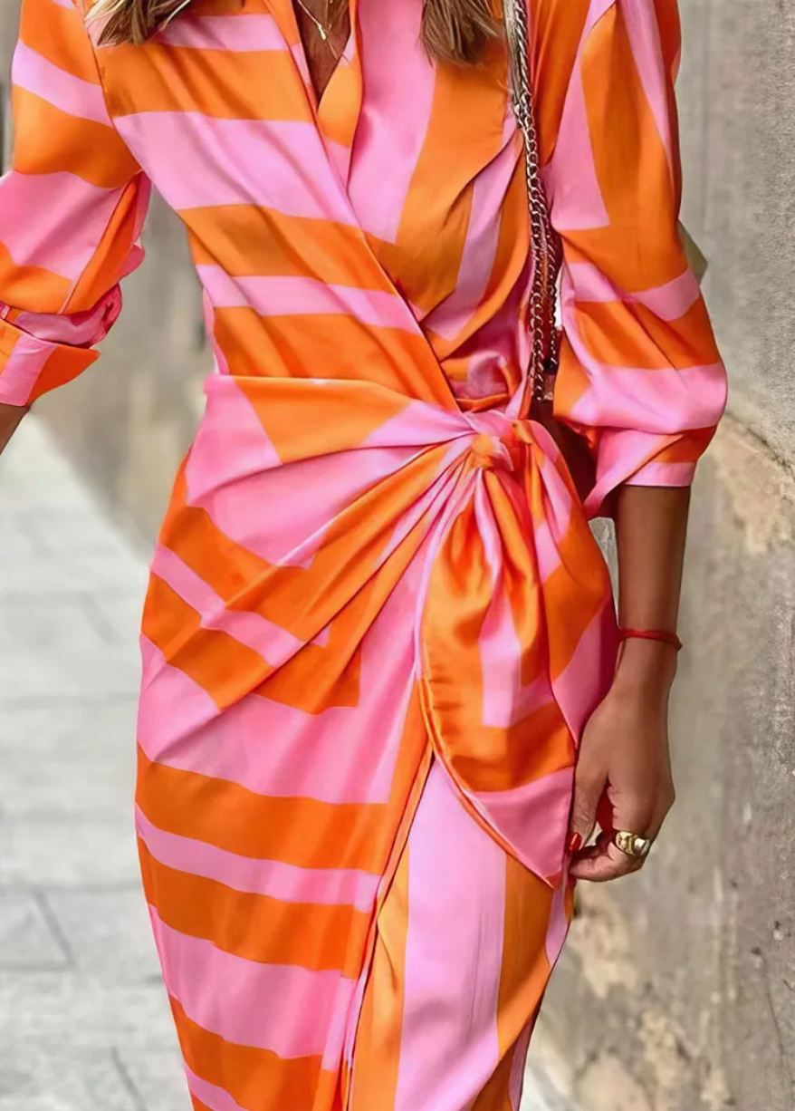 VIVIAN | Vibrant Wrap Dress for Effortless Elegance