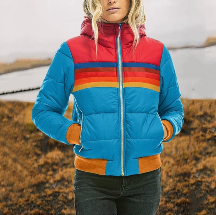 Roseutta - Retro Parka with Faux Fur Hood for Women