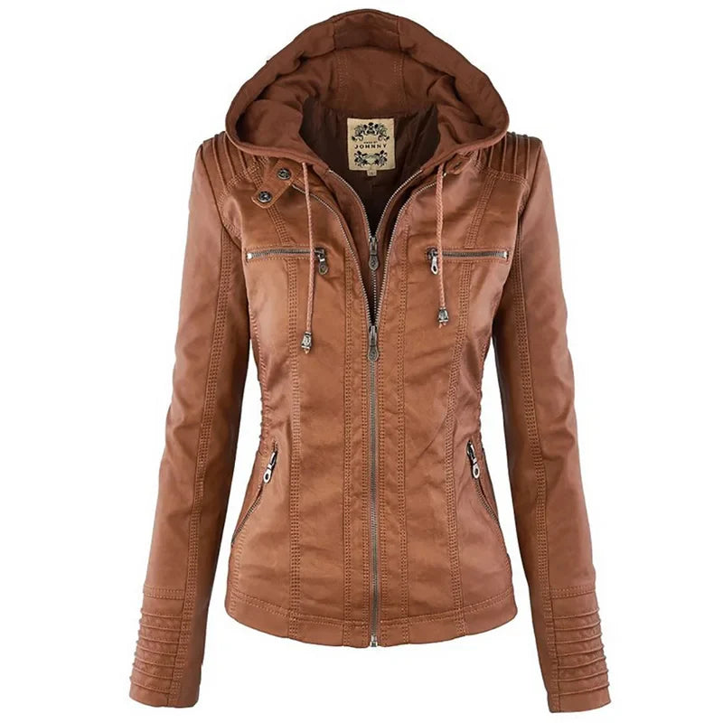 Jade | Waterproof faux leather jacket