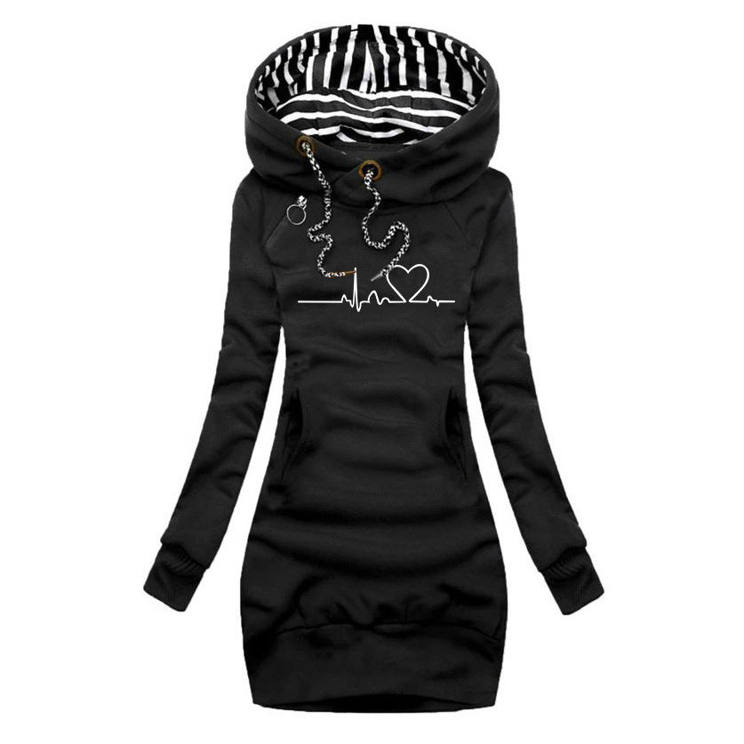 Cristina | Dress-Sweater with Heartbeat Print