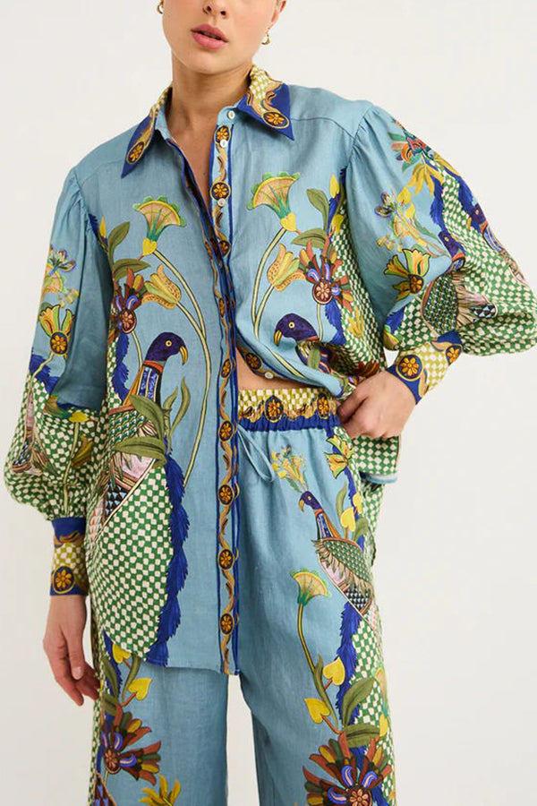 Tahlia™ - Heaven Bird Balloon Sleeve Shirt