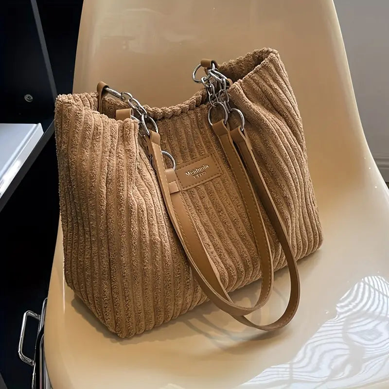 Layla™ - Elegant Corduroy Tote Bag