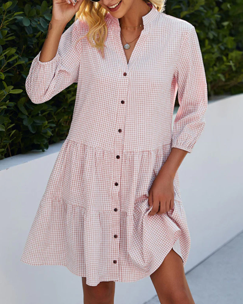 Amaia - Plaid A-Line Dress