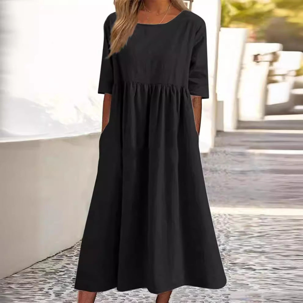 Ivey | Midi Dress with Half Sleeves