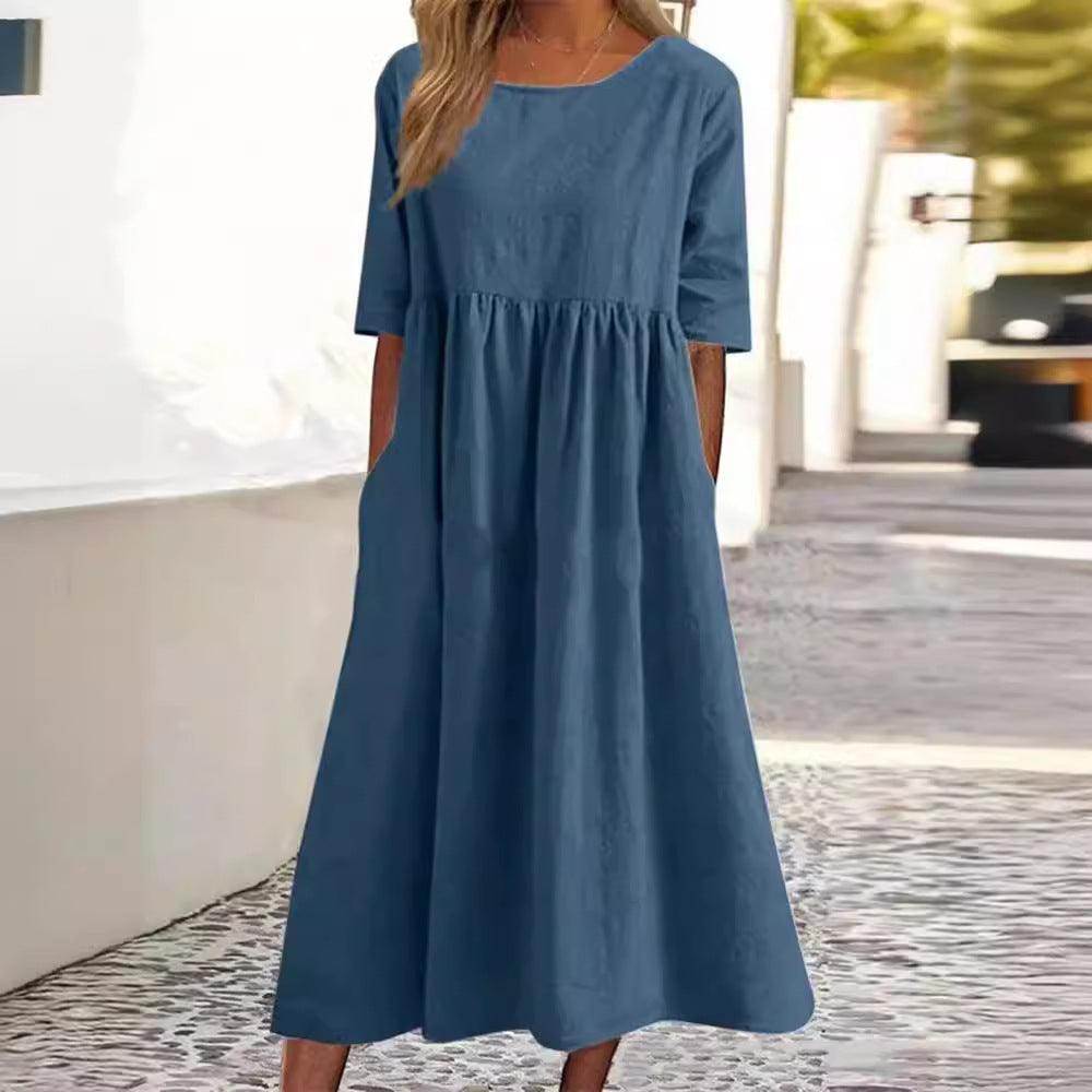 Ivey | Midi Dress with Half Sleeves