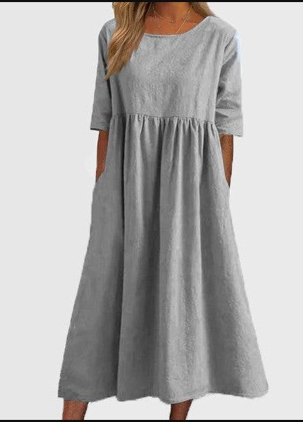 Ivey | Midi Dress with Half Sleeves