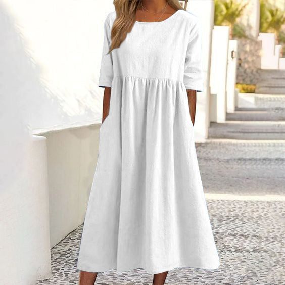 Ivey | Midi Dress with Half Sleeves