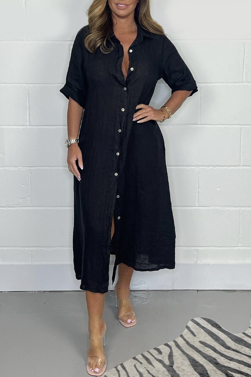 Chantel - Linen Shirt Dress