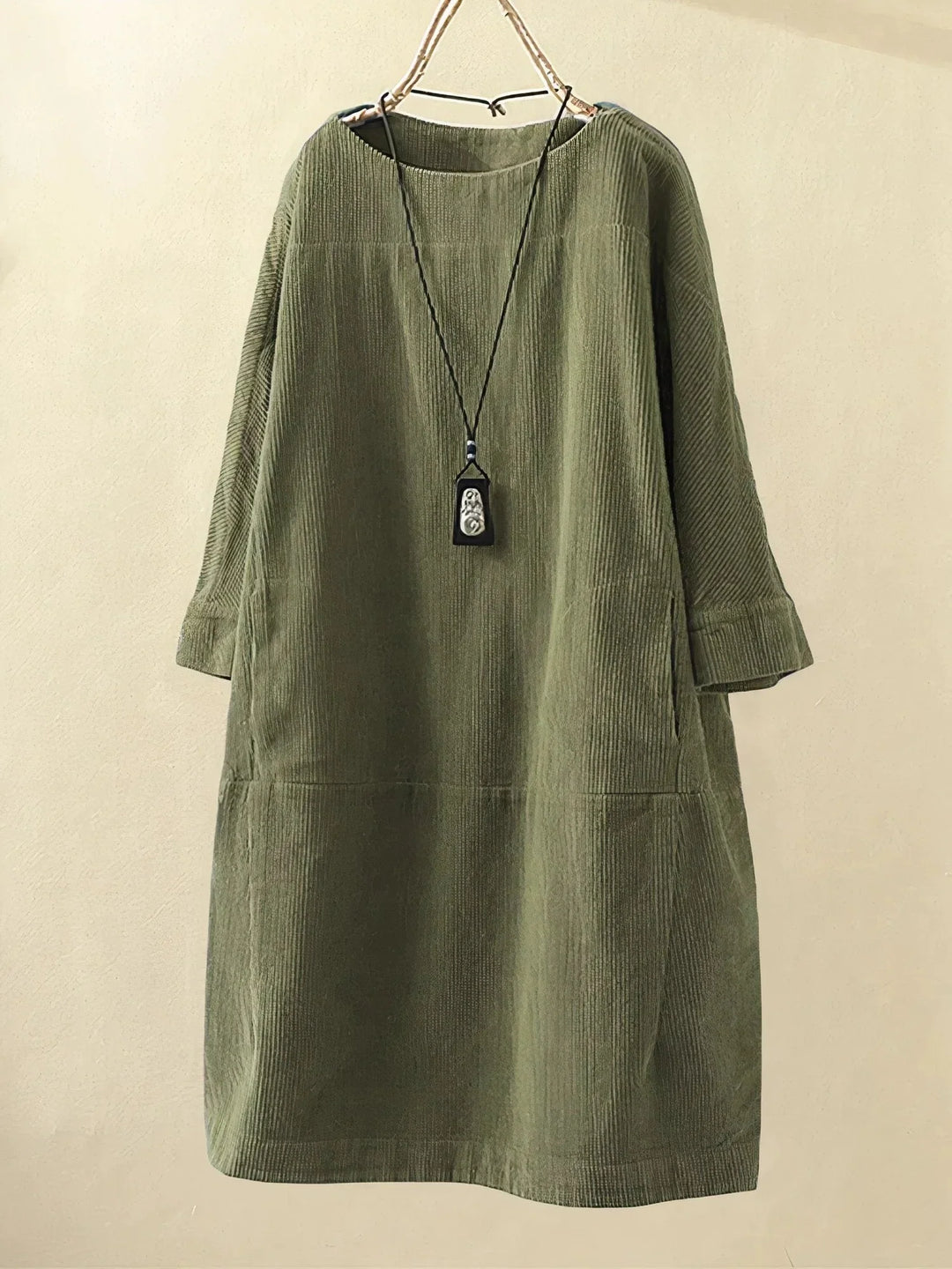 Maya | Relaxed Corduroy Midi Dress