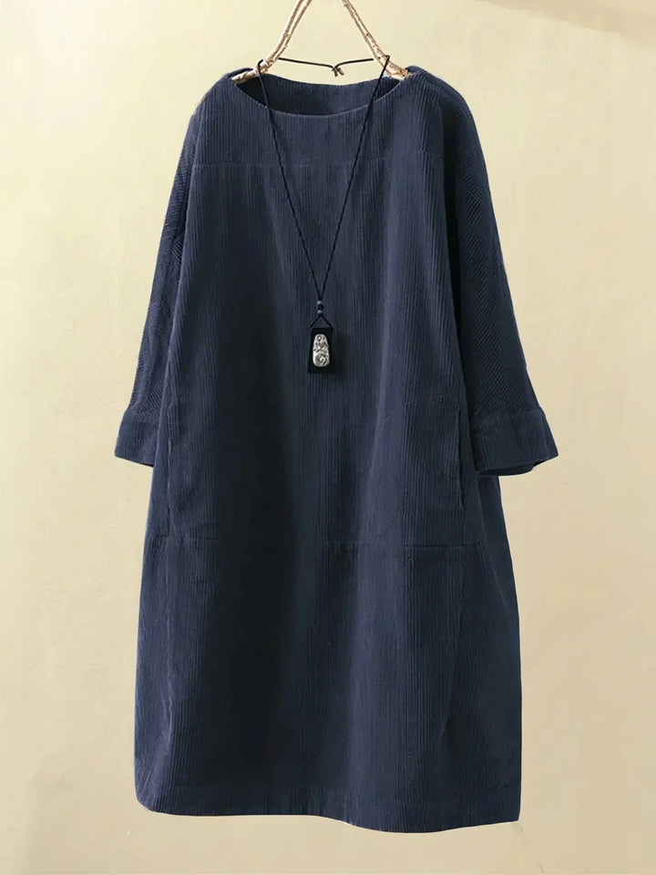 Maya | Relaxed Corduroy Midi Dress