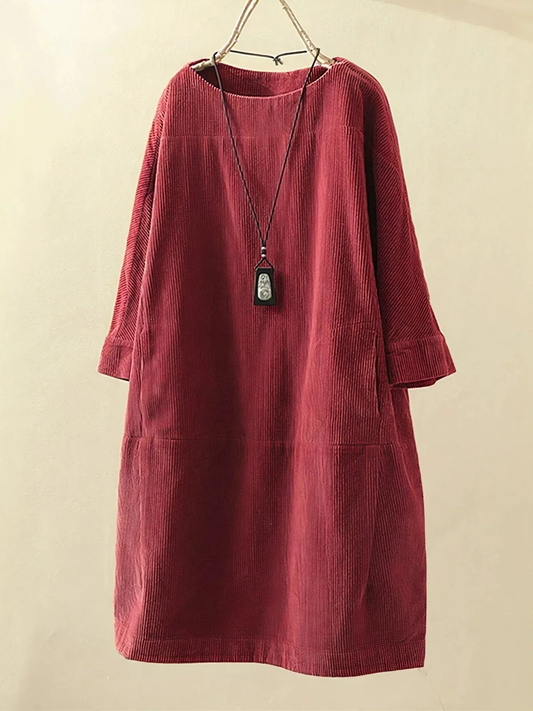 Maya | Relaxed Corduroy Midi Dress