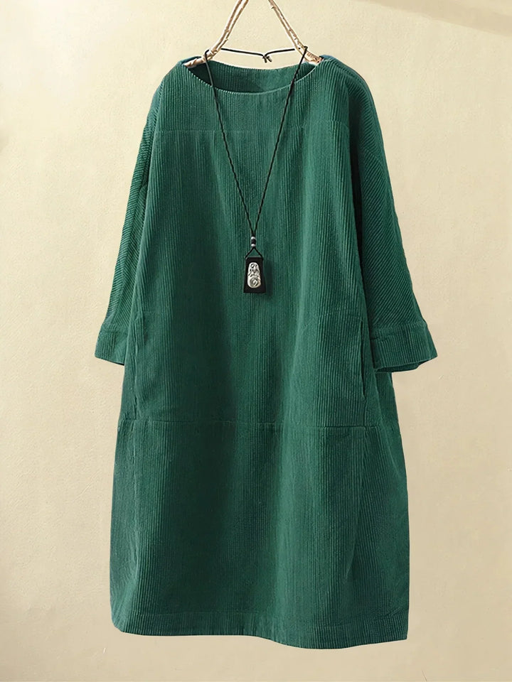 Maya | Relaxed Corduroy Midi Dress