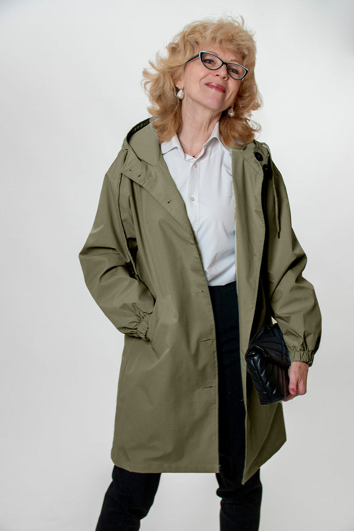 Leanne™ Water-Resistant Oversized Hooded Jacket